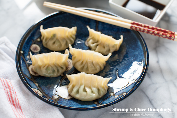 Shrimp & Chive Dumplings from thelittlekitchen.net