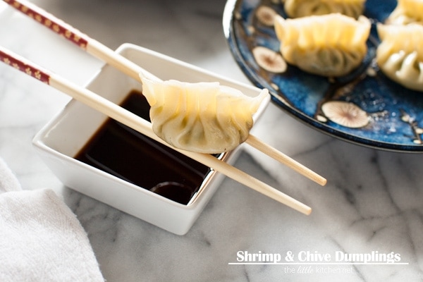 Shrimp & Chive Dumplings from thelittlekitchen.net