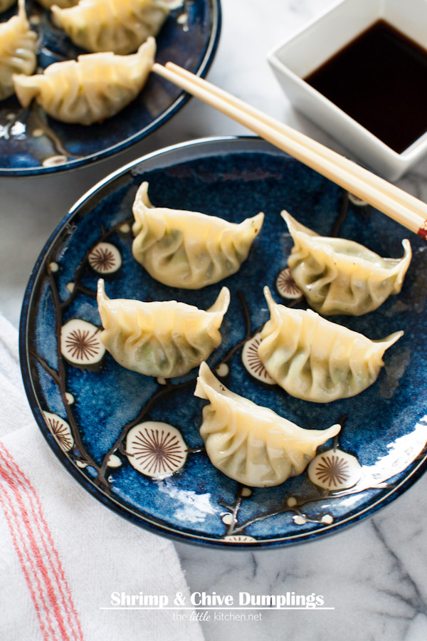 Shrimp & Chive Dumplings from thelittlekitchen.net