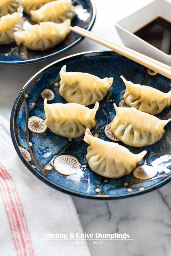 Shrimp & Chive Dumplings from thelittlekitchen.net