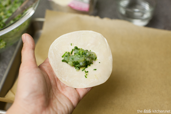 Shrimp & Chive Dumplings from thelittlekitchen.net