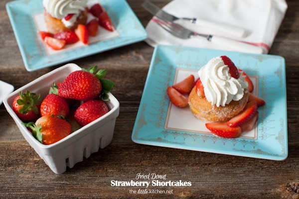 Strawberry Shortcake Donuts from thelittlekitchen.net
