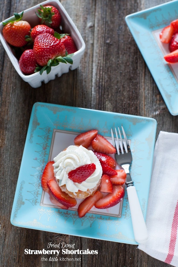 Strawberry Shortcake Donuts from thelittlekitchen.net