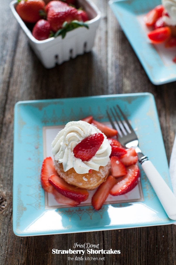 Strawberry Shortcake Donuts from thelittlekitchen.net