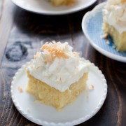 this tres leches cake is simply amazing with the right amount of moisture and it’s not soggy! the coconut makes it even better! Coconut Tres Leches Cake from The Little Kitchen thelittlekitchen.net