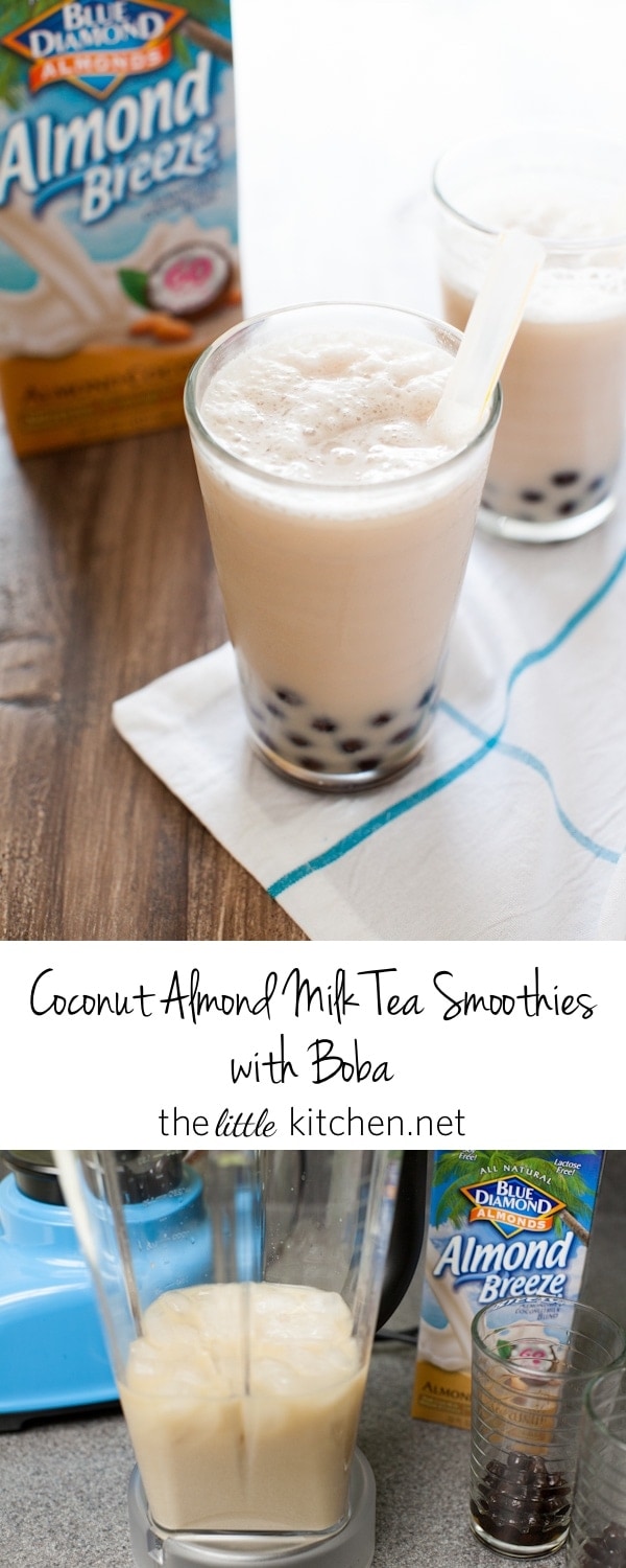 These smoothies are really really easy to make and with coconut almondmilk, you'll love it!! Coconut Almond Milk Tea Smoothies from thelittlekitchen.net