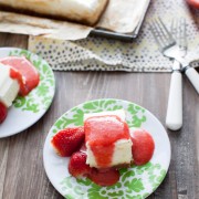 A really easy cheesecake recipe...it's a classic and can be made in a square or round cake pan! Classic Cheesecake Recipe with Strawberry Coulis Recipe from thelittlekitchen.net