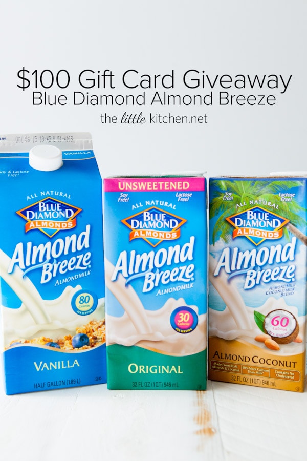 Blue Diamond Almond Breeze $100 Gift Card Giveaway thelittlekitchen.net