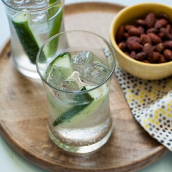 cucumber gin and tonic from thelittlekitchen.net