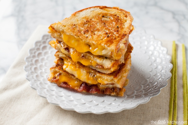 Swiss & Cheddar Grilled Cheese Sandwiches from thelittlekitchen.net