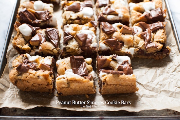 Peanut Butter S'mores Cookie Bars from thelittlekitchen.net