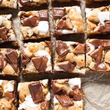 Peanut Butter S'mores Cookie Bars from thelittlekitchen.net