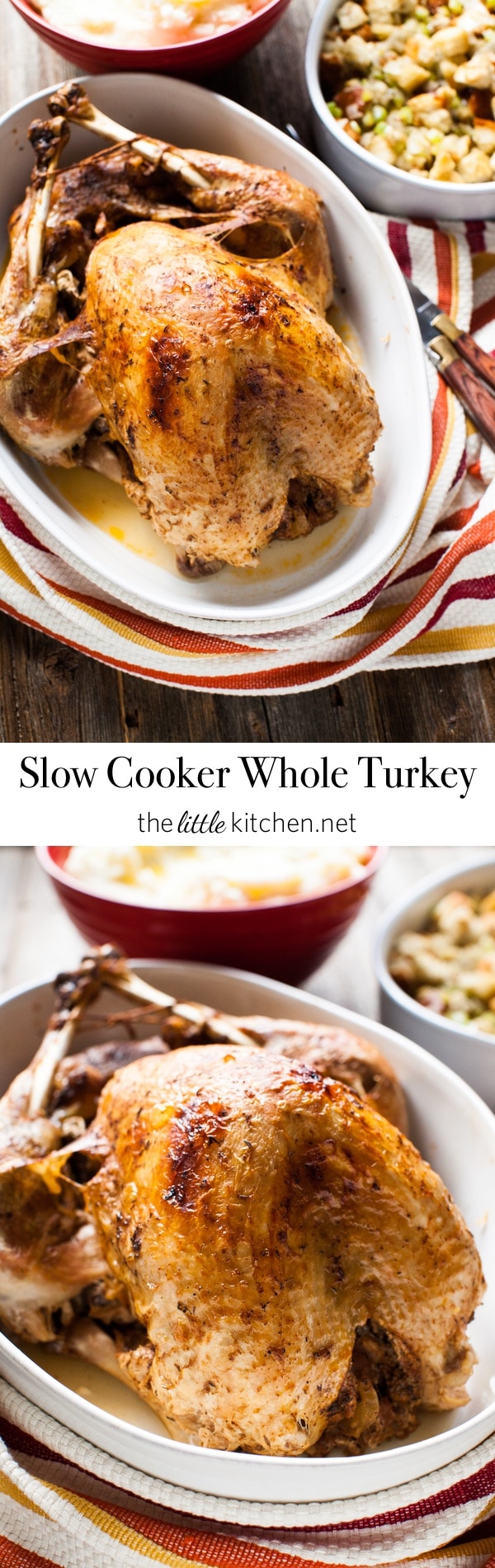 Slow Cooker Whole Turkey from thelittlekitchen.net