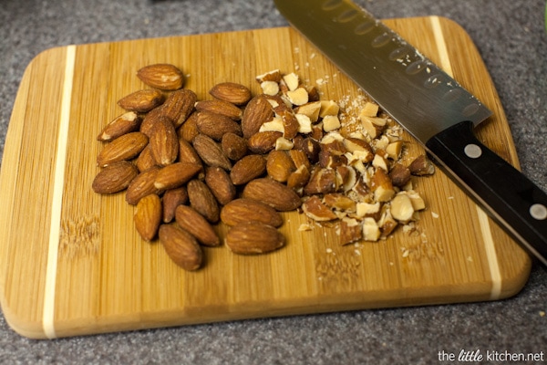 Brown Butter Milk Chocolate Toffee Almond Cookies from thelittlekitchen.net