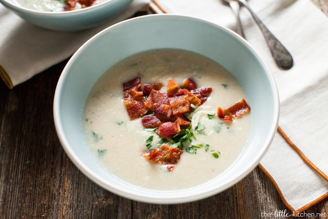 Cheesy Cauliflower Soup - The Little Kitchen