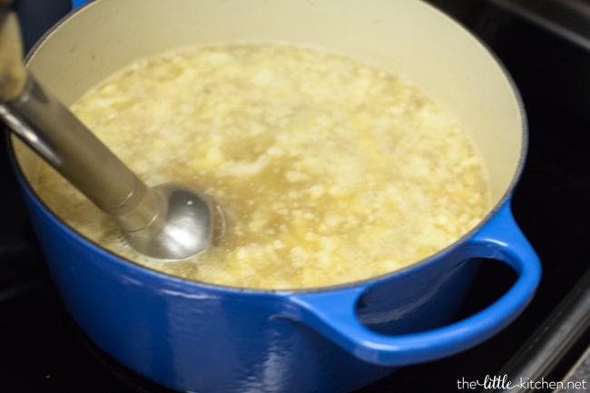 Cheesy Cauliflower Soup from thelittlekitchen.net