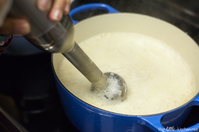 Cheesy Cauliflower Soup from thelittlekitchen.net