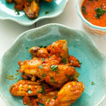 Baked Harissa Chicken Wings from thelittlekitchen.net