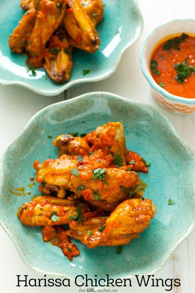 Baked Harissa Chicken Wings from thelittlekitchen.net