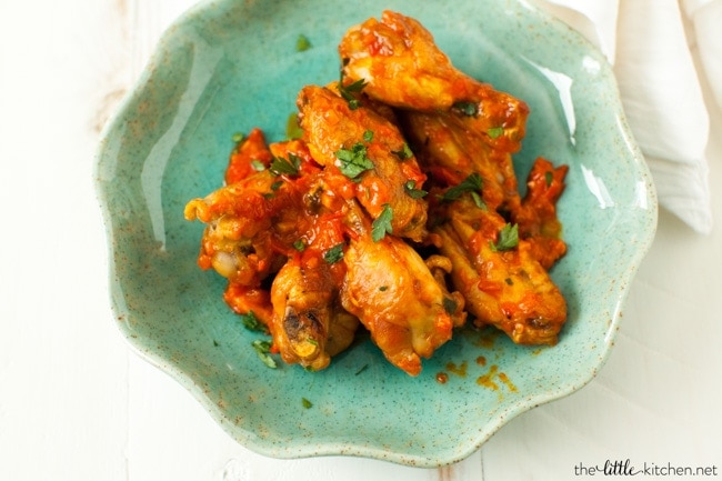 Baked Harissa Chicken Wings from thelittlekitchen.net