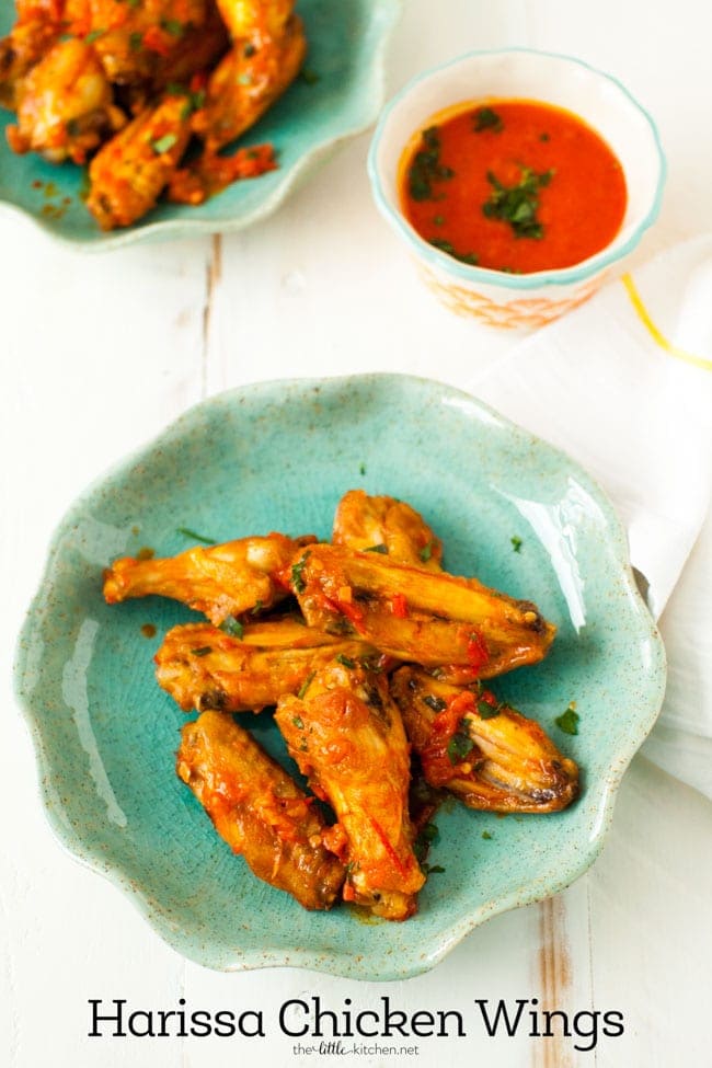 Baked Harissa Chicken Wings from thelittlekitchen.net