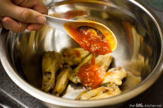 Baked Harissa Chicken Wings from thelittlekitchen.net