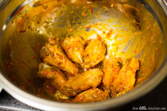 Baked Harissa Chicken Wings from thelittlekitchen.net