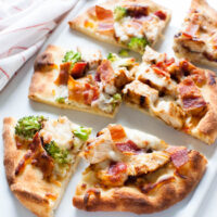 BBQ Chicken Flatbread Pizzas from thelittlekitchen.net