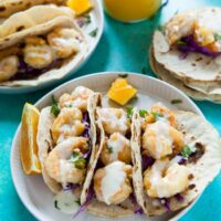 Orange Shrimp Tacos from thelittlekitchen.net