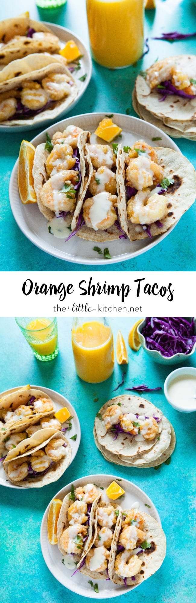 (Easy to make and tastes amazing!) Orange Shrimp Tacos from thelittlekitchen.net