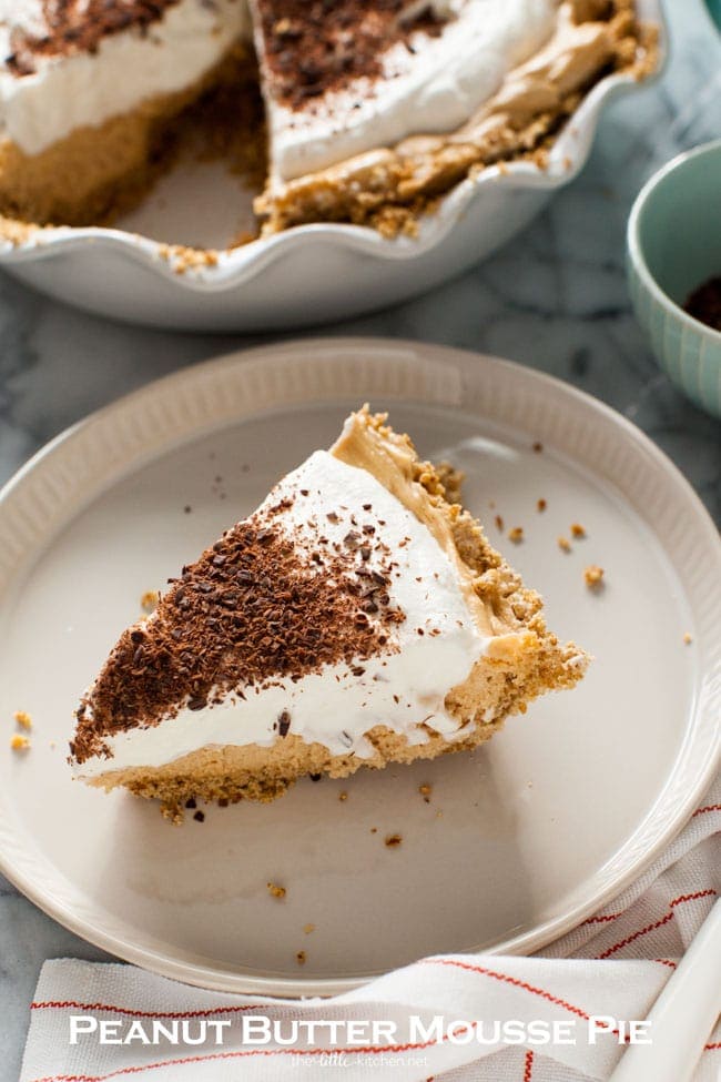 Peanut Butter Mousse Pie from thelittlekitchen.net