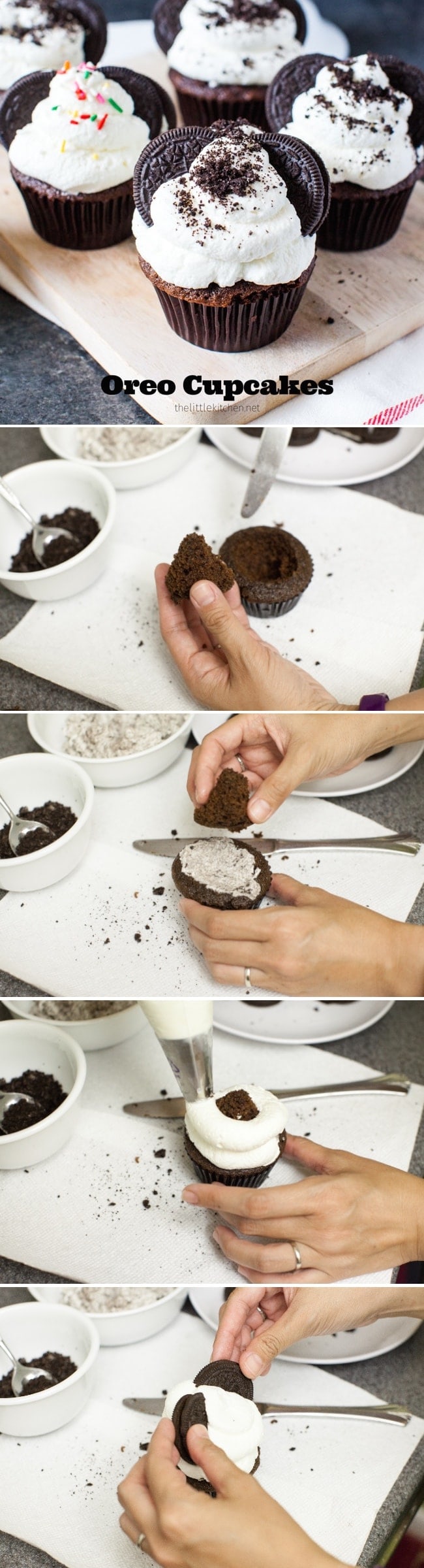 Oreo Cupcakes from thelittlekitchen.net