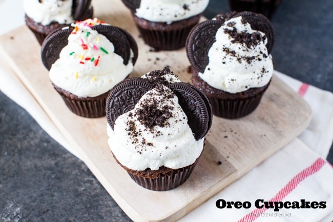 Oreo Cupcakes from thelittlekitchen.net