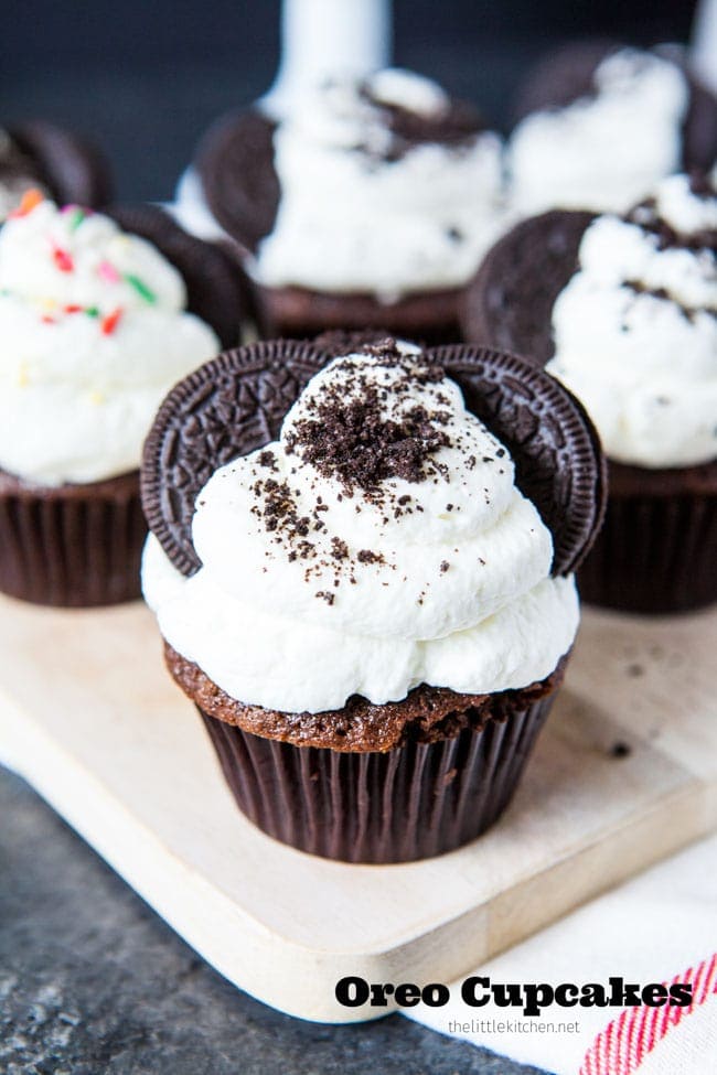 Oreo Cupcakes from thelittlekitchen.net