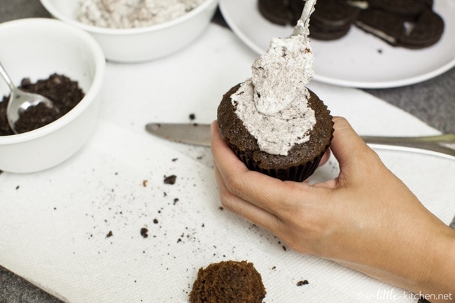 Oreo Cupcakes from thelittlekitchen.net