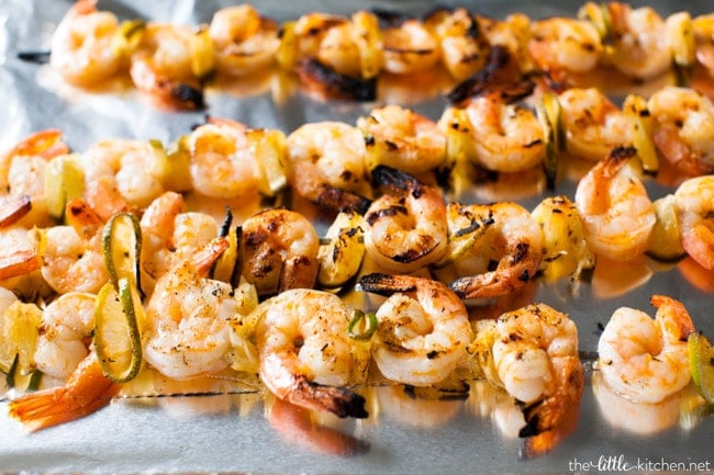 Sriracha Lime Grilled Shrimp from thelittlekitchen.net