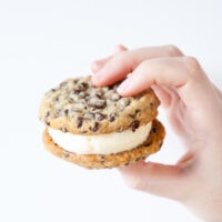 Chocolate Chip Cookie Ice Cream Sandwich from thelittlekitchen.net