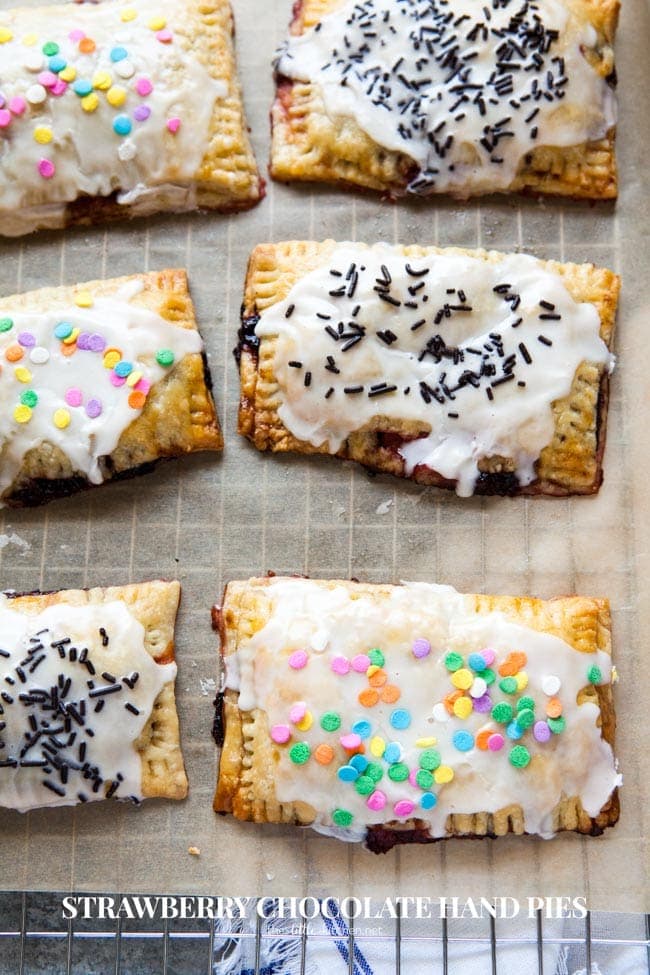 Strawberry Chocolate Hand Pies from thelittlekitchen.net