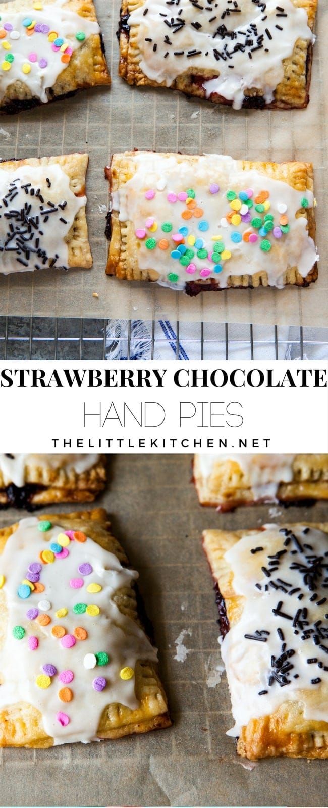 Strawberry Chocolate Hand Pies from thelittlekitchen.net