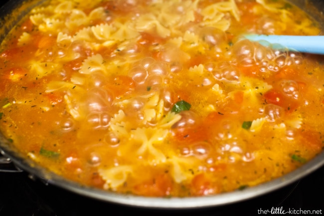 One Pot Lasagna Pasta from thelittlekitchen.net