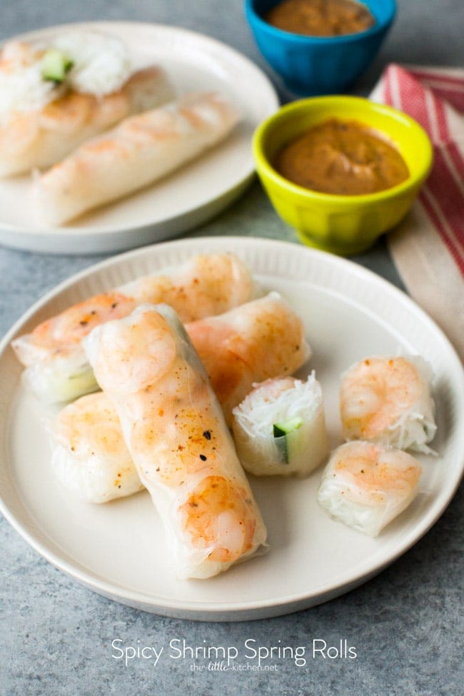 Spicy Shrimp Spring Rolls from thelittlekitchen.net