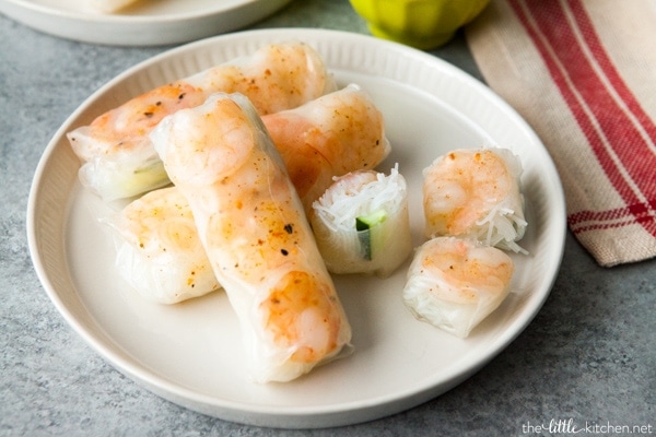 Spicy Shrimp Spring Rolls from thelittlekitchen.net