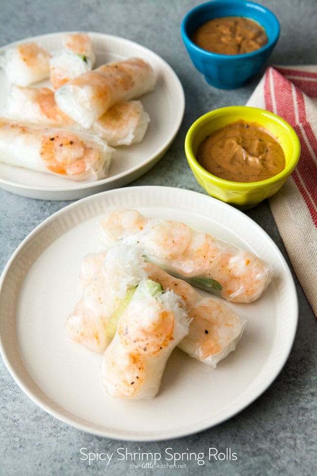 Spicy Shrimp Spring Rolls from thelittlekitchen.net