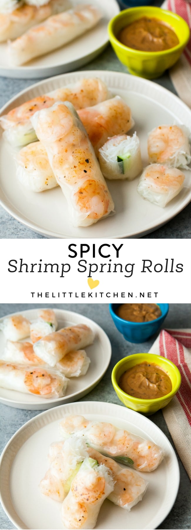 Spicy Shrimp Spring Rolls from thelittlekitchen.net