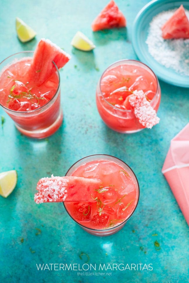 Watermelon Margaritas from thelittlekitchen.net