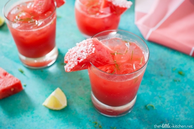 Watermelon Margaritas from thelittlekitchen.net