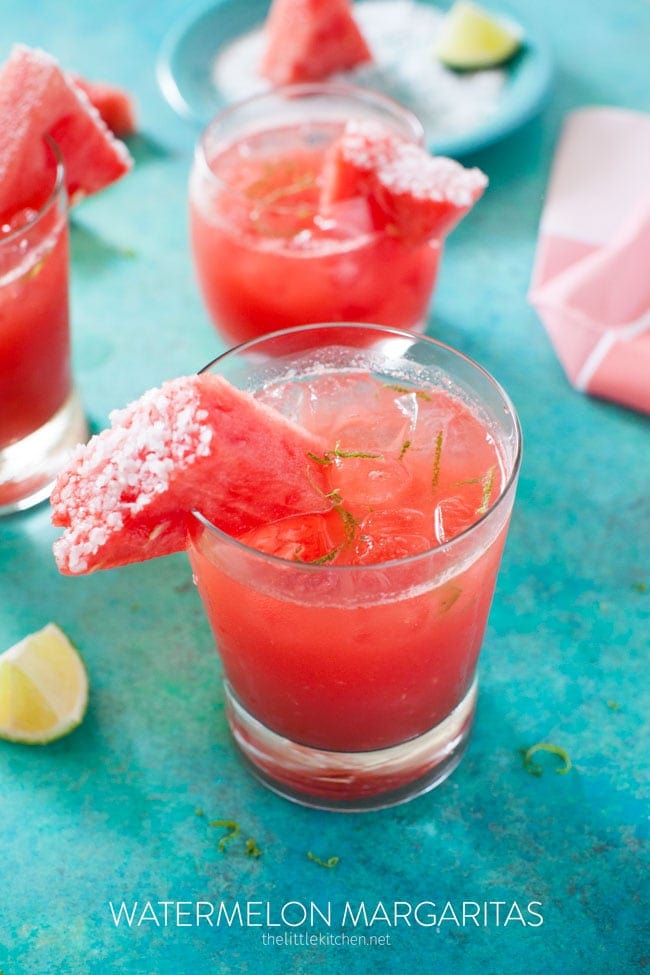 Watermelon Margaritas from thelittlekitchen.net