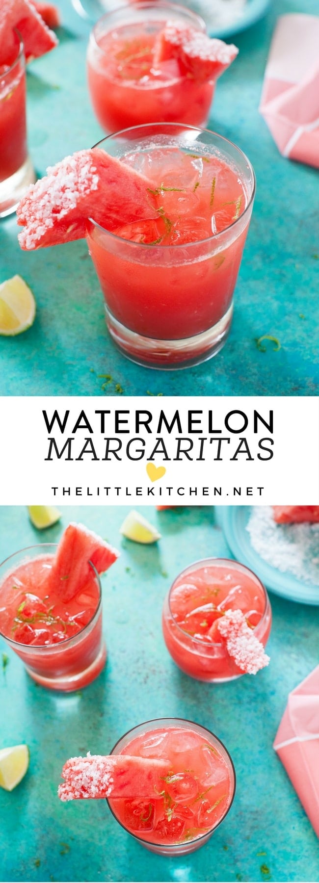 Watermelon Margaritas from thelittlekitchen.net