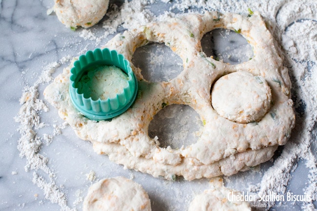 Cheddar Scallion Biscuits from thelittlekitchen.net