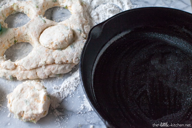 Cheddar Scallion Biscuits from thelittlekitchen.net